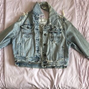 Distressed Light Blue Denim Jacket